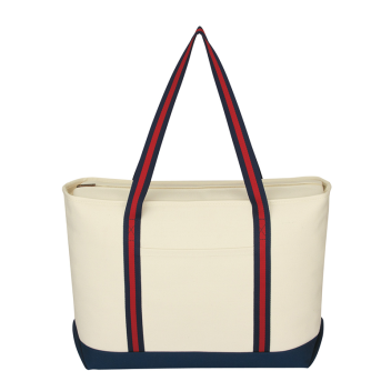 Large Cotton Canvas Admiral Tote Bag