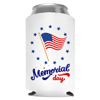Memorial Day Full Color Foam Collapsible Coolies Style 106346