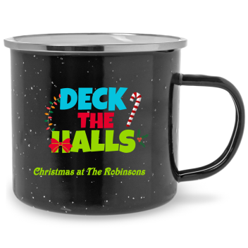 Personalized Deck The Halls Christmas Campfire Mugs