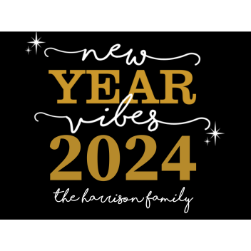 Personalized New Year New Vibes Yard Signs