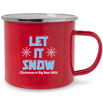 Personalized Phrase Let It Snow Campfire Mugs