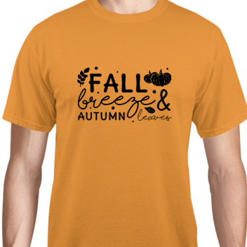 Fall Breeze Autumn Leaves Unisex Basic Tee T-shirts Style 126043