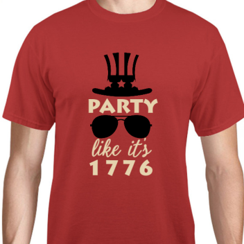 Parties & Events Party Like Its 1776 Unisex Basic Tee T-shirts Style 131107