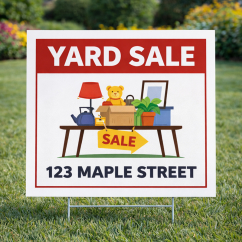 Custom 24" x 24" Yard Signs