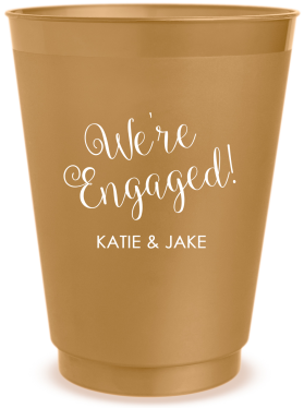 Custom Future Mrs. And Lucky Mr. Engagement Frosted Stadium Cups