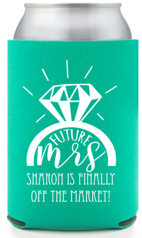 Custom Future Mrs Diamond Ring Engagement Full Color Can Coolers
