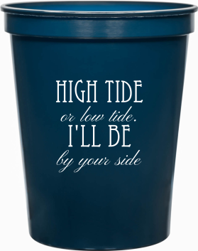 Custom I&rsquo;ll Be By Your Side Sailboat Nautical Wedding Stadium Cups