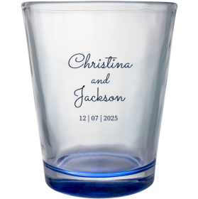 Custom Love You To The Moon And Back Wedding Clear Shot Glasses