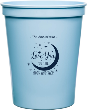 Custom Love You To The Moon And Back Wedding Stadium Cups