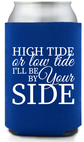 Customized Be By Your Side Nautical Wedding Full Color Can Coolers