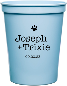 Customized Cat I Do Too Pet Wedding Stadium Cups