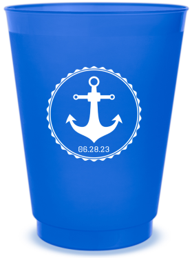 Customized Love Anchors The Soul Beach Wedding Frosted Stadium Cups