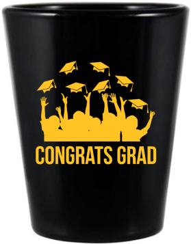 Personalized Dream Big Graduation Black Shot Glasses