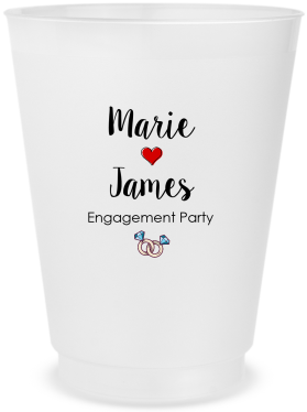 Personalized F*cking Finally Engagement Frosted Stadium Cups