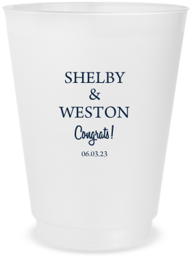 Personalized Husky I Do Too Pet Wedding Frosted Stadium Cups