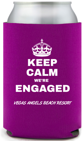 Personalized Keep Calm We&rsquo;re Engaged Full Color Can Coolers