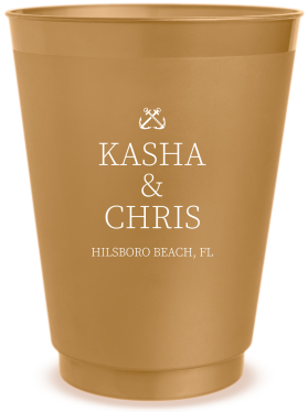 Personalized Light Tower Nautical Beach Wedding Frosted Stadium Cups
