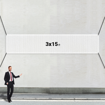 Custom 3&#039; x 15&#039; Mesh Banner