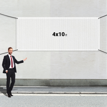 Custom 4&#039; x 10&#039; Mesh Banners