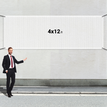 Custom 4&#039; x 12&#039; Mesh Banners