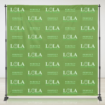 8ft x 8ft Step & Repeat Fabric Banner