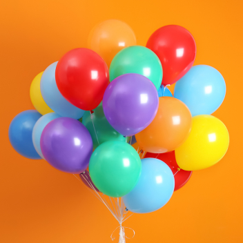 Assorted LGBTQ Pride Rainbow Latex Balloons - 100pc Pack