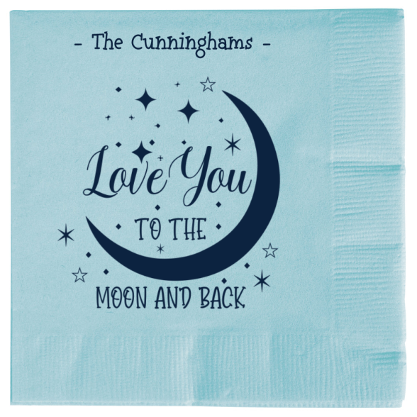 Custom Love You To The Moon And Back Wedding Premium Napkins