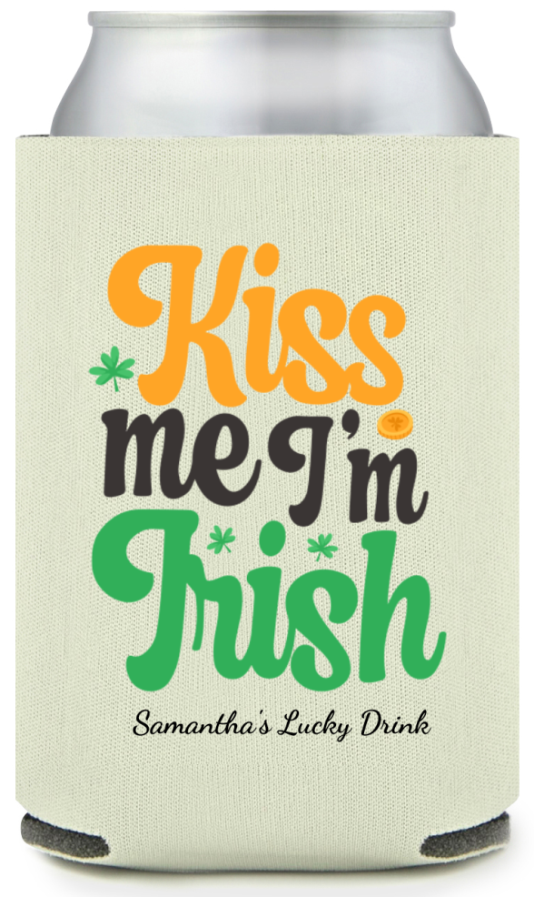 Kiss Me I&rsquo;m Irish St. Patrick&rsquo;s Full Color Can Coolers