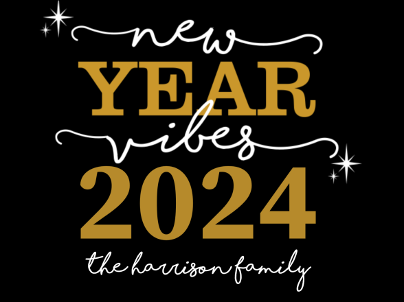 Personalized New Year New Vibes Yard Signs