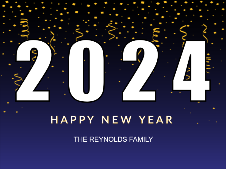 Custom Happy New Year Confetti Yard Signs
