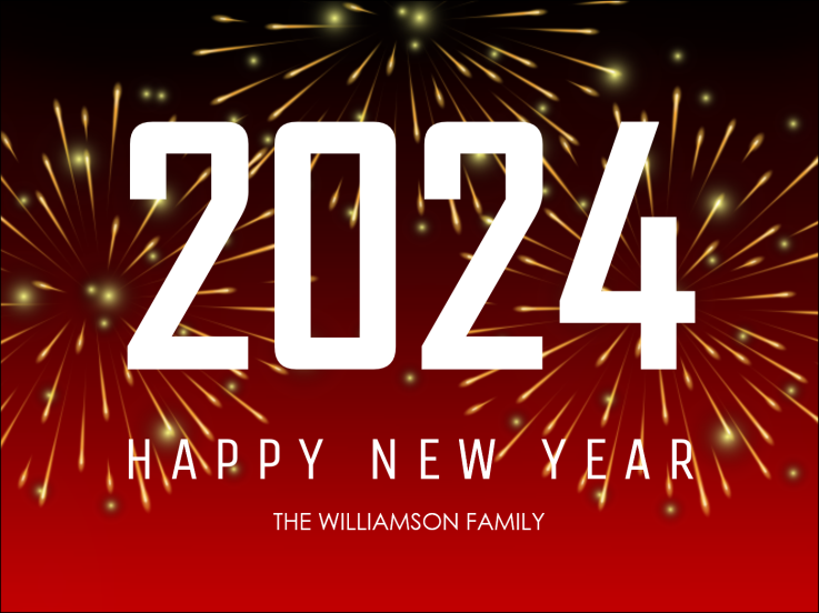 Custom Happy New Year Fireworks Yard Signs