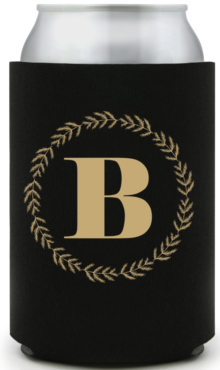 Custom Monogram Tale As Old As Time Fairytale Wedding Full Color Can Coolers