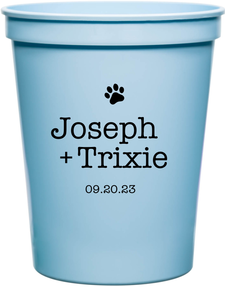 Customized Cat I Do Too Pet Wedding Stadium Cups