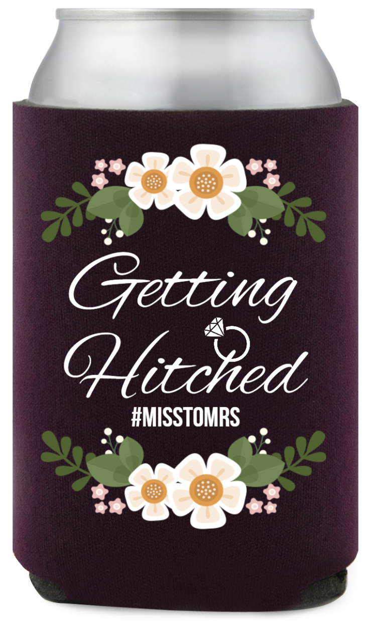 Customized Getting Hitched Engagement Full Color Can Coolers