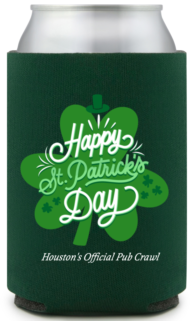 Happy St. Patrick&rsquo;s Day Full Color Can Coolers