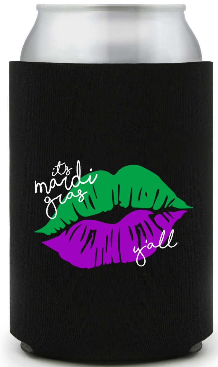 It&rsquo;s Mardi Gras Full Color Can Coolers