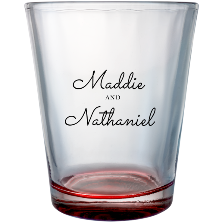 Personalized Better Together Floral Wedding Clear Shot Glasses
