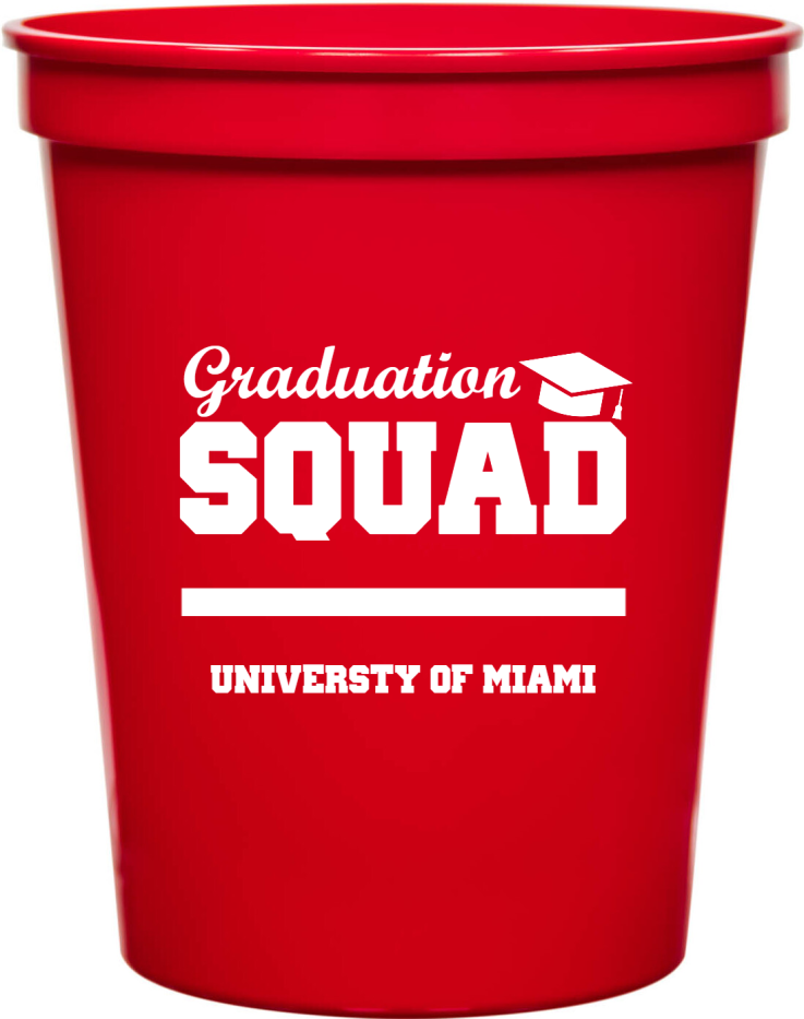 Personalized Graduation Squad Stadium Cups