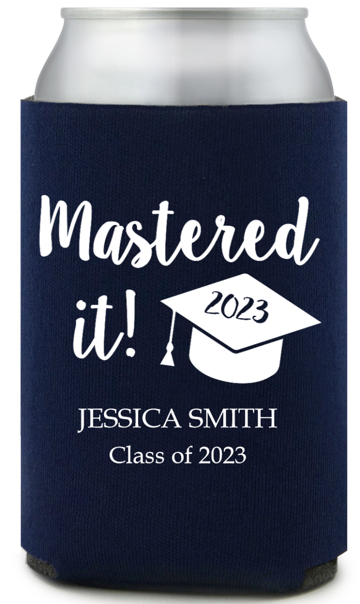 Personalized Mastered It Graduation Full Color Can Coolers