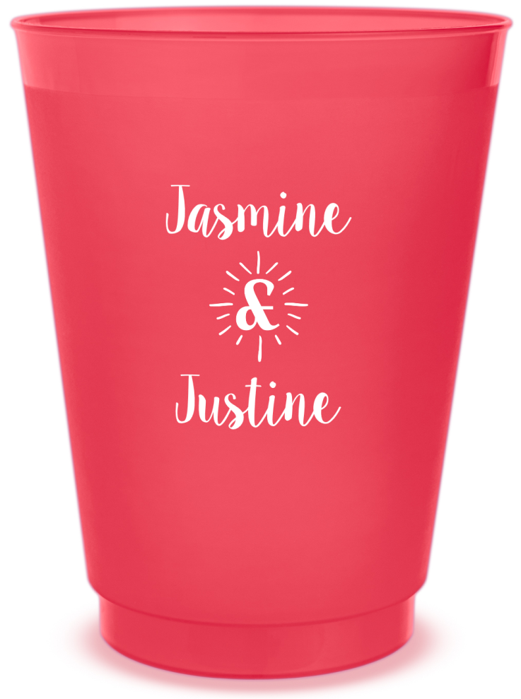 Personalized She Said Yes Engagement Frosted Stadium Cups