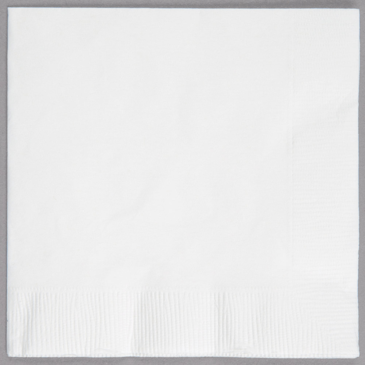 White - 3ply Beverage Napkins