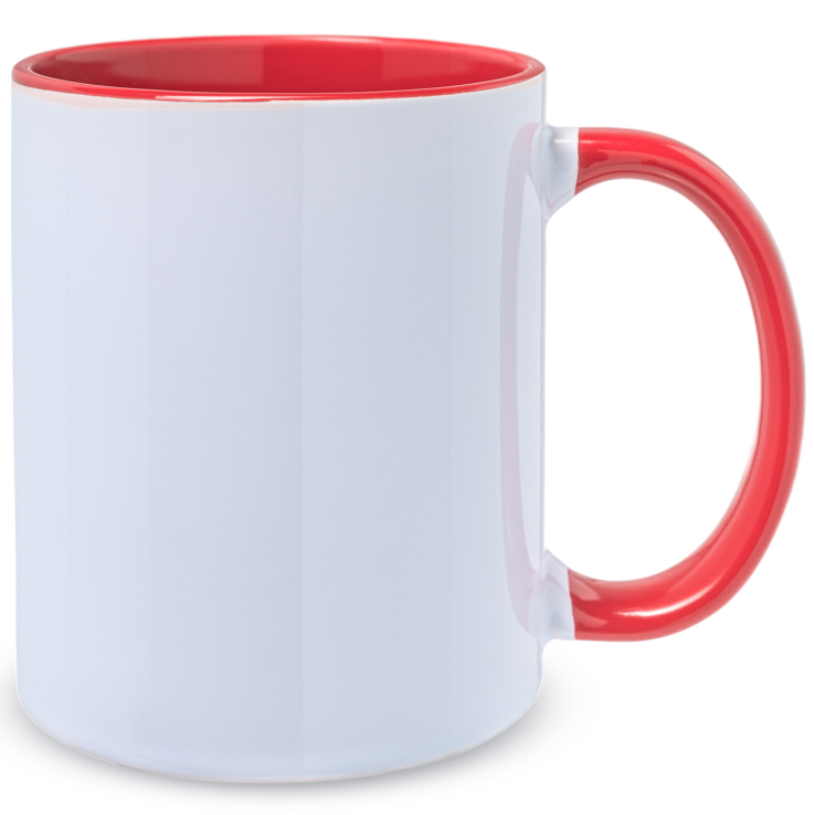 White - Red - Coffee Cup
