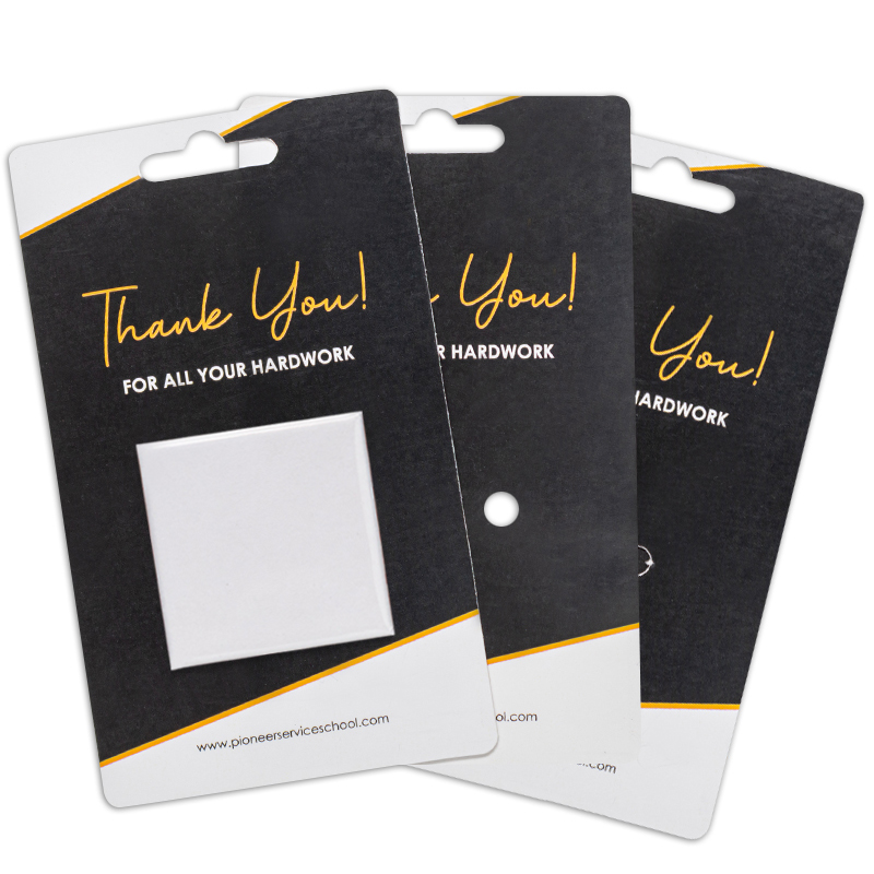 1.5" Square X 1 Button Packs