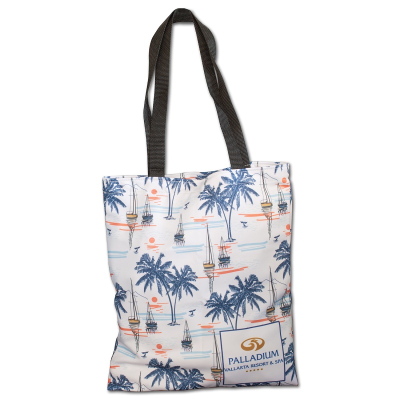 13.5 X 16 Inch Sublimated Tote Bags Trade Show Totes