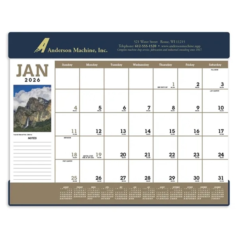 Scenic Desk Pad 2026 Calendar