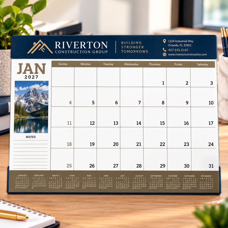 Scenic Desk Pad Calendar