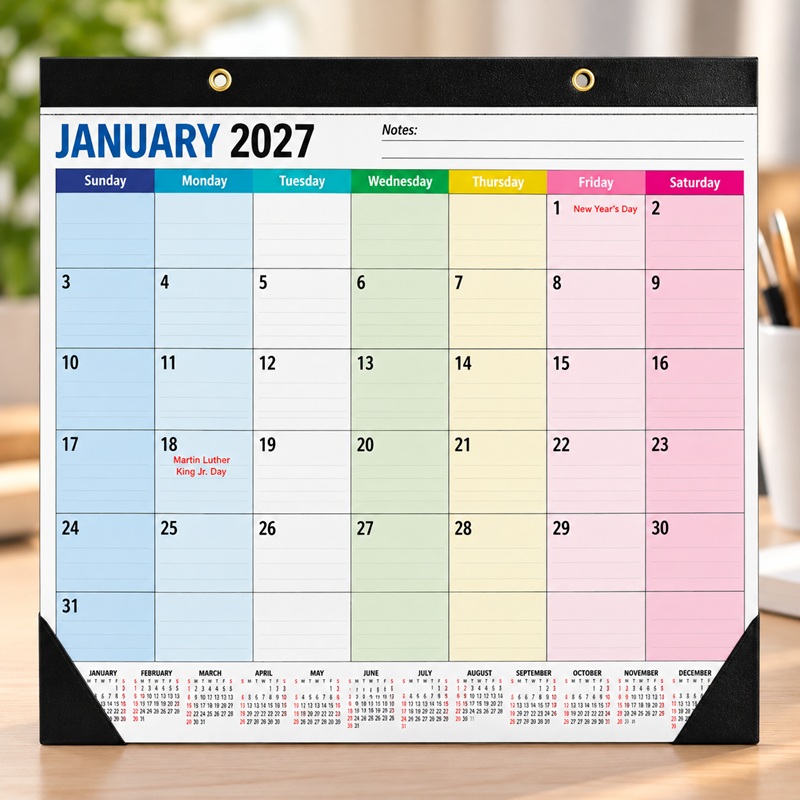 Full Color Desk/Wall Calendar