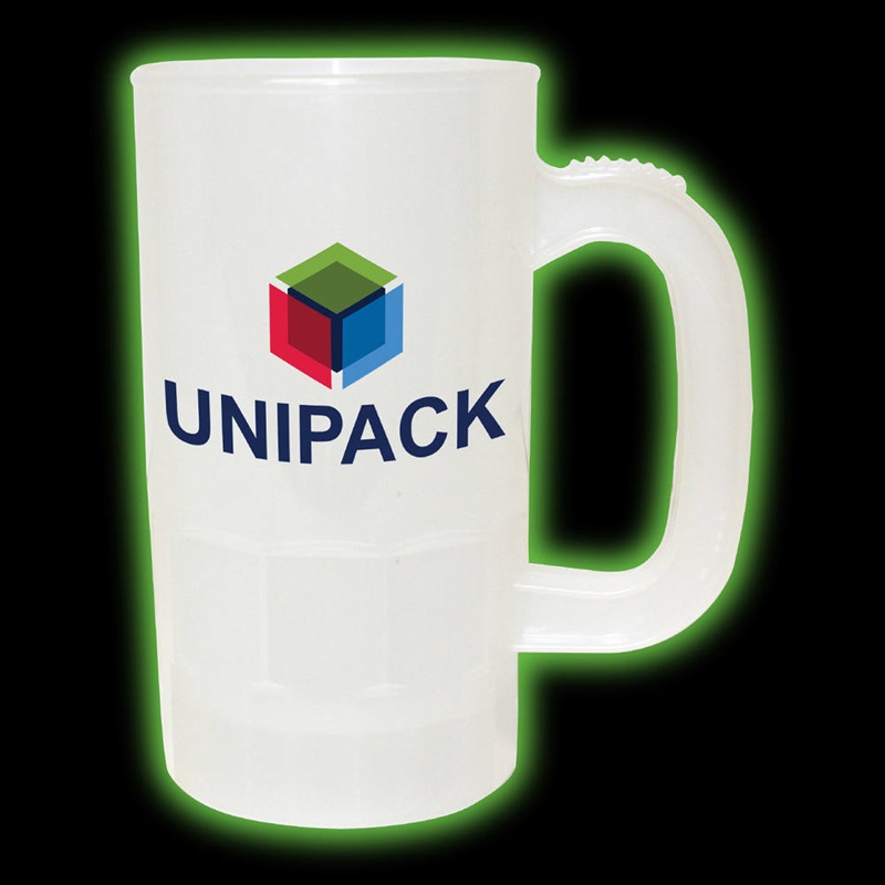 14 Oz. Full Color Digital Glow In The Dark Beer Stein - One Side Printing