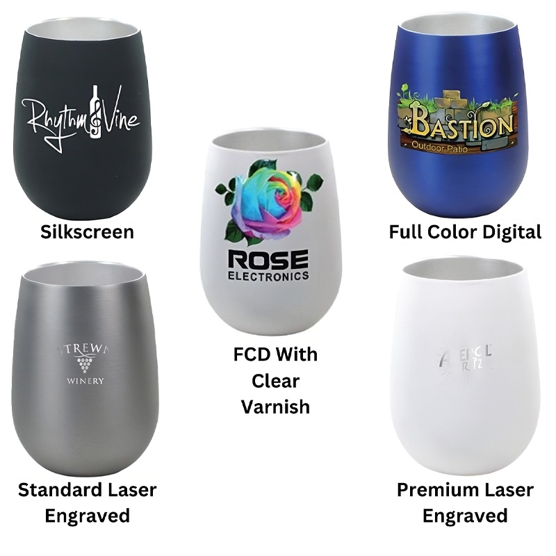 Custom 12 Oz. Halcyon Stainless Steel Glass