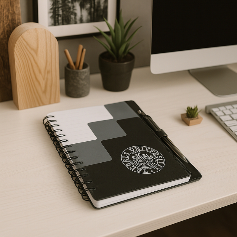 5" X 7" Recycled Pace Spiral Notebook W Pen